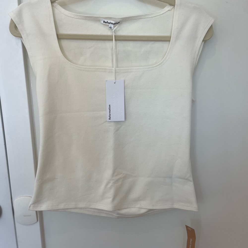 Reformation Ivory Tank Top